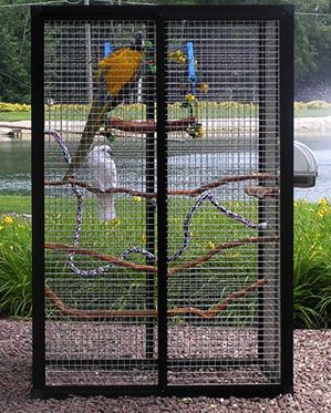 HO1 Outdoor Bird Cage 72"H x 48"L x 48"D H3